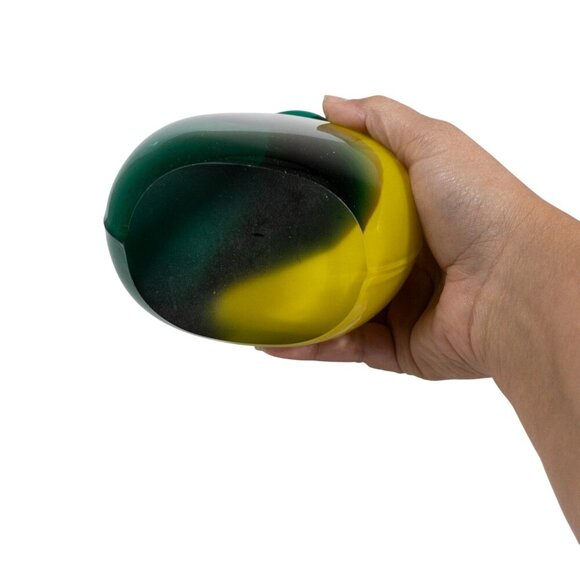 Vintage Murano Hand-Blown Art Glass Vase Green & Yellow Gradient Design 9" Tall - Picture 8 of 11